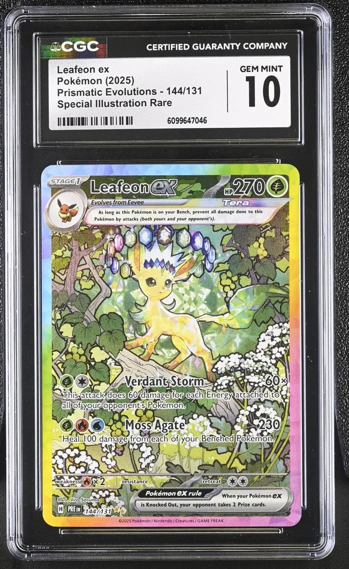 2025 #144 Leafeon ex CGC 10 Prismatic Evolutions - PRE EN - English