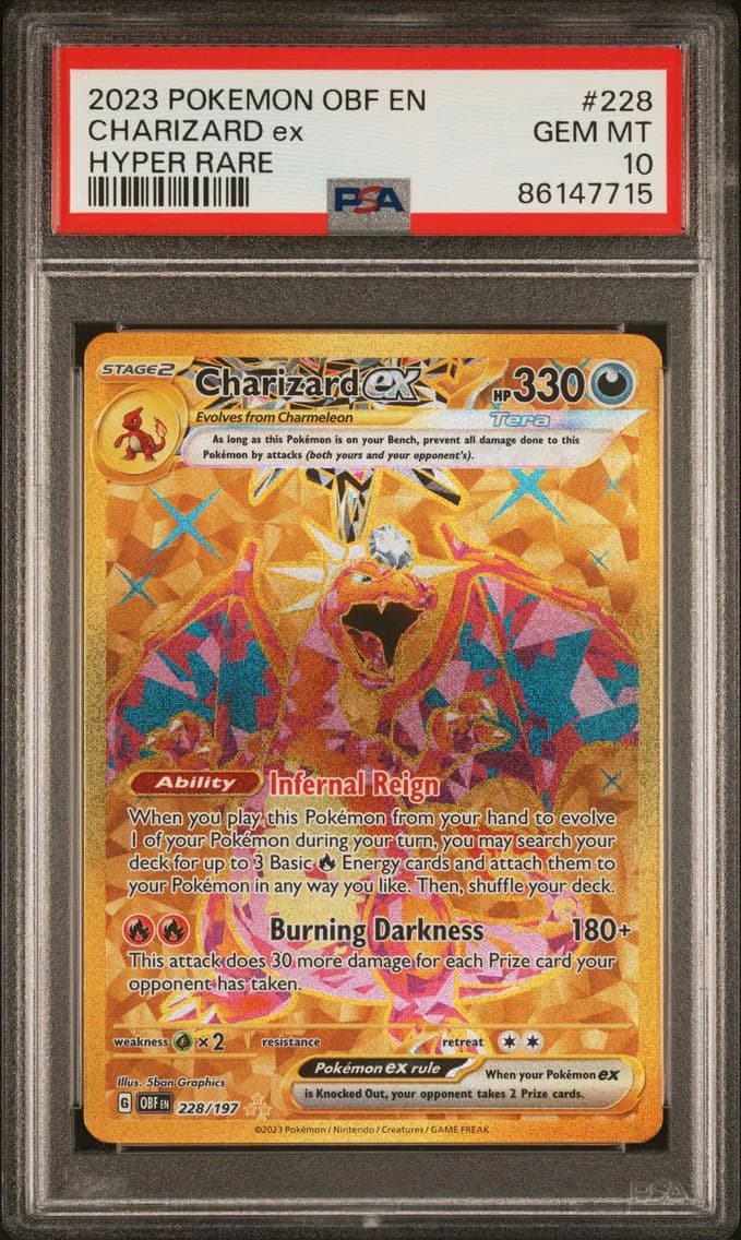 Charizard ex slab