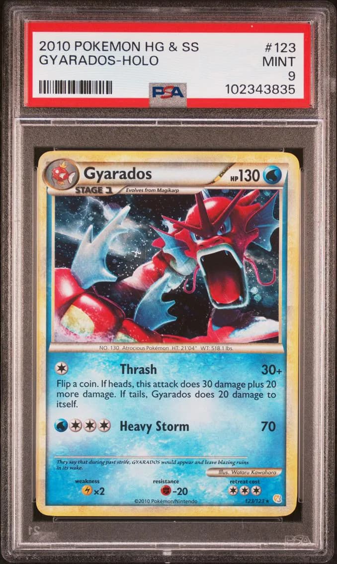 2010 #123 Gyarados-Holo PSA 9 Heartgold & Soulsilver