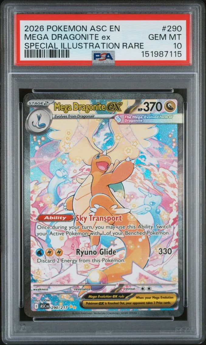 2026 #290 Mega Dragonite EX PSA 10 Asc EN-Ascended Heroes