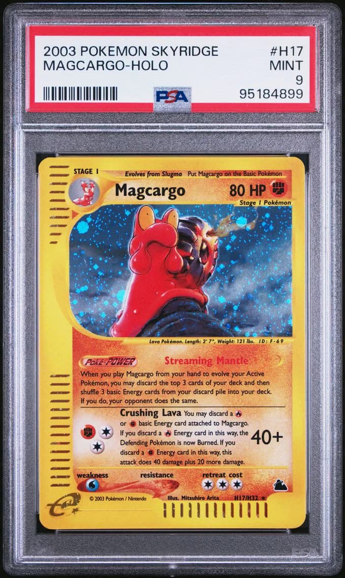 2003 #H17 Magcargo-Holo PSA 9 Skyridge