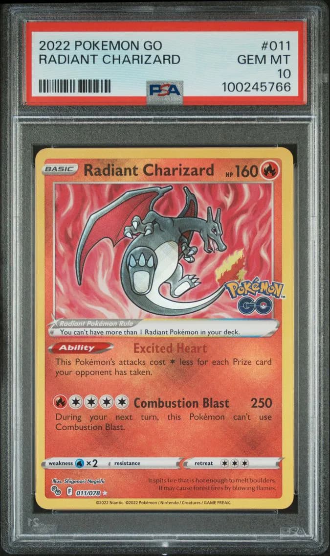 Radiant Charizard slab
