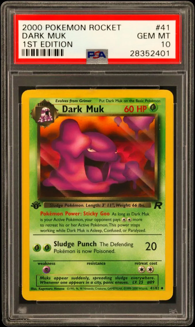 2000 #41 Dark Muk 1st Edition PSA 10 Rocket