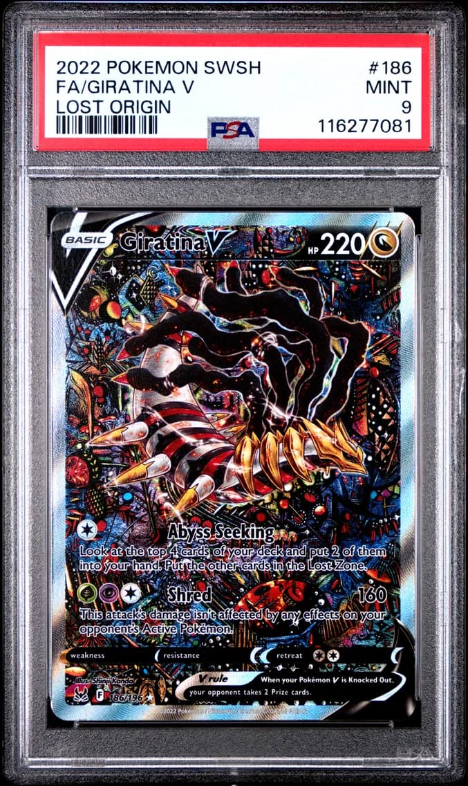 2022 #186 Full Art/Giratina V PSA 9 Sword & Shield Lost Origin