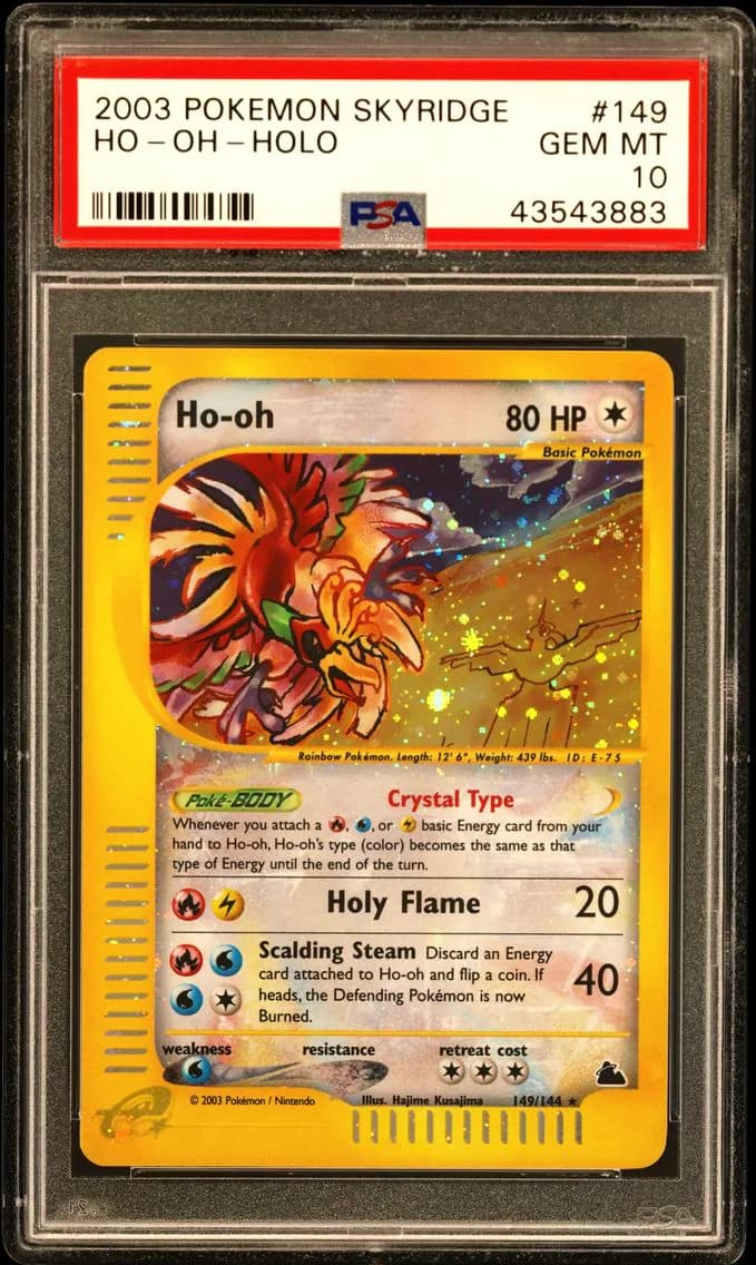 2003 #149 HO-Oh-Holo PSA 10 Skyridge