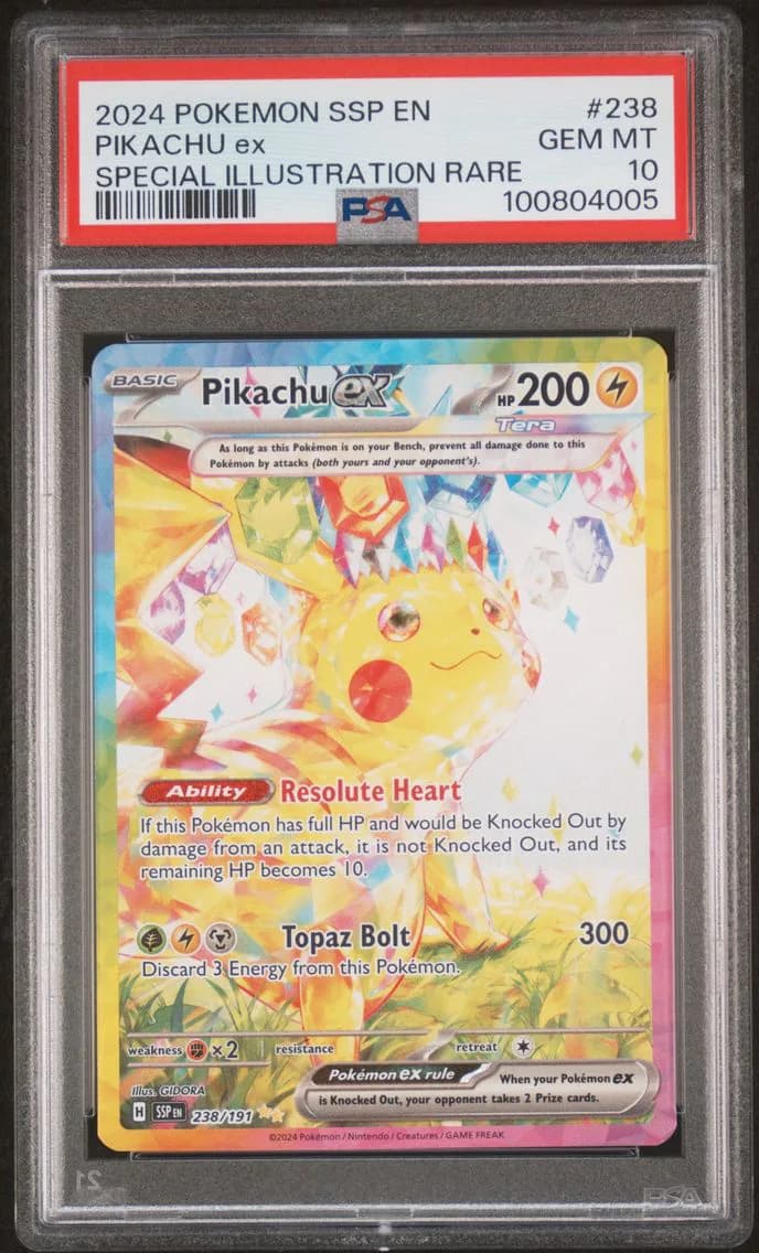 Pikachu ex slab