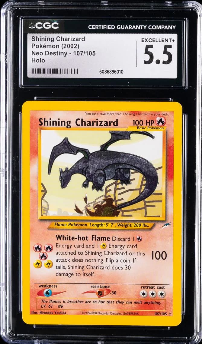 2002 #107 Shining Charizard CGC 5.5 Neo Destiny Pokemon