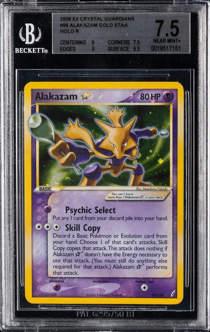 2006 #99 Alakazam-Holo BGS 7.5 EX Crystal Guardians Pokemon
