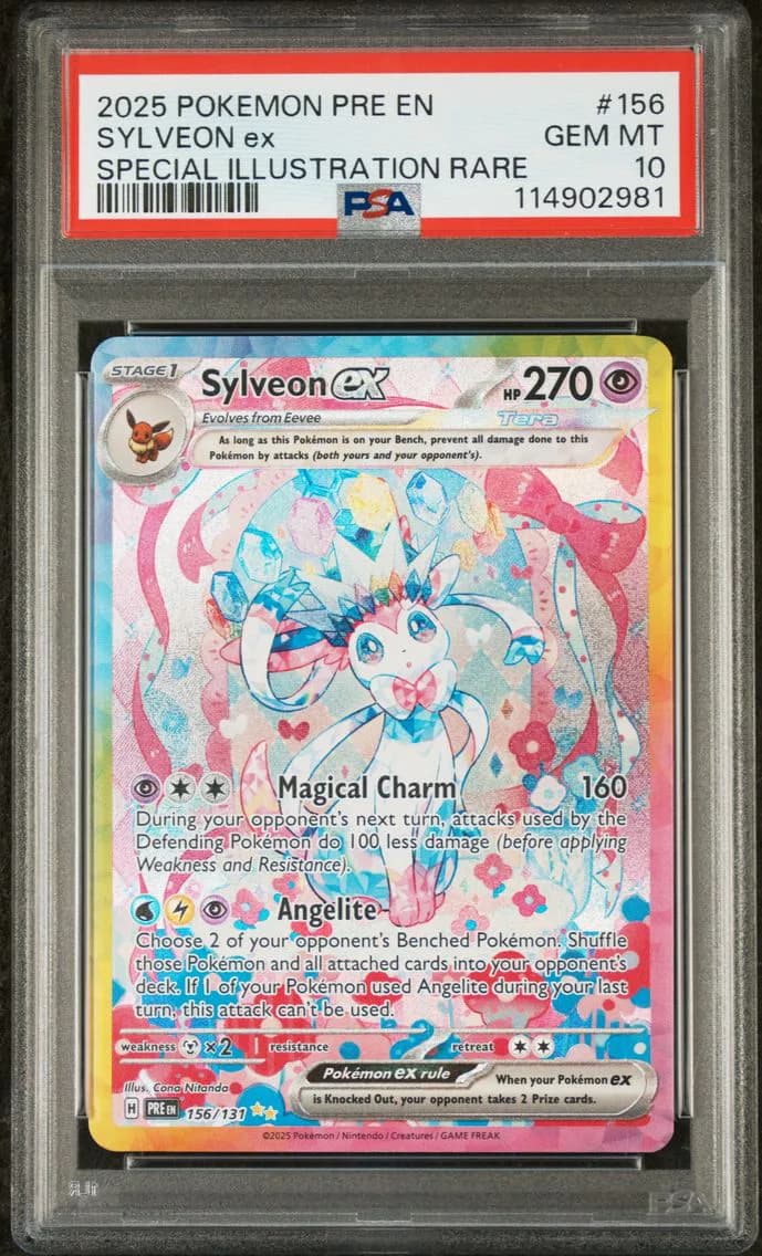 2025 #156 Sylveon EX PSA 10 Pre EN-Prismatic Evolutions