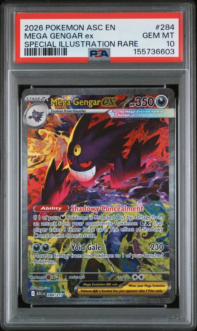 2026 #284 Mega Gengar EX PSA 10 Asc EN-Ascended Heroes