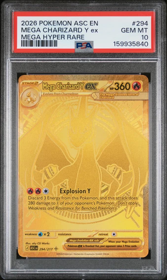 2026 #294 Mega Charizard Y EX PSA 10 Asc EN-Ascended Heroes