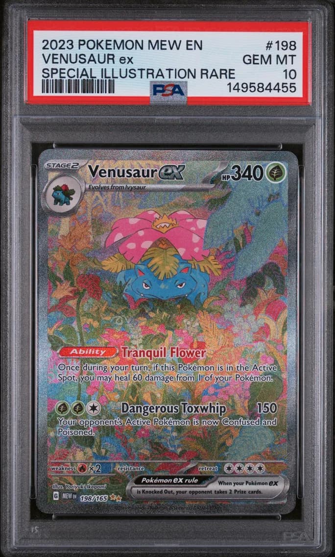 2023 #198 Venusaur EX PSA 10 Mew EN-151