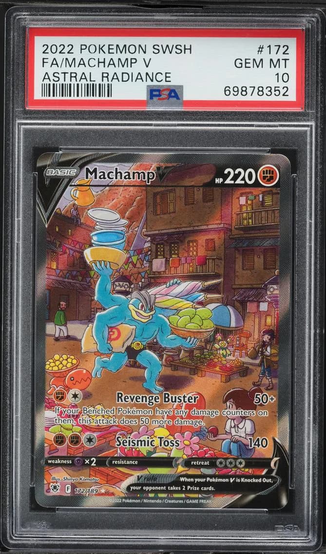 2022 #172 Full Art/Machamp V PSA 10 Sword & Shield Astral Radiance Pokemon