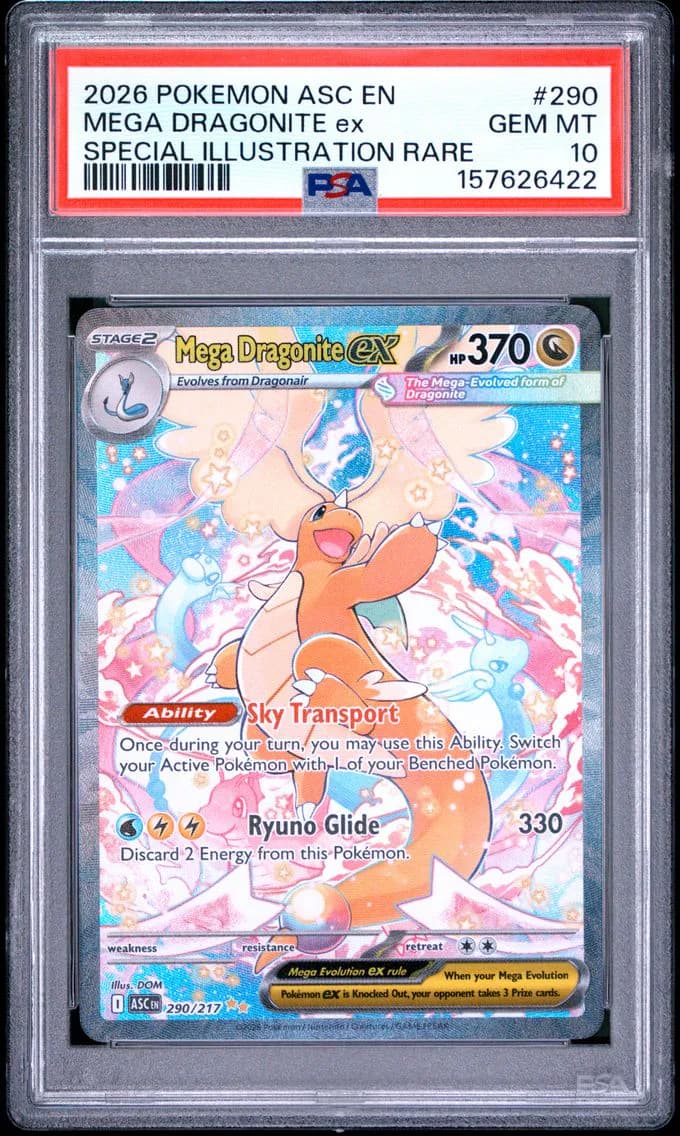 2026 #290 Mega Dragonite EX PSA 10 Asc EN-Ascended Heroes