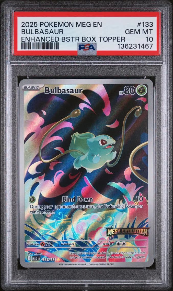 2025 #133 Bulbasaur PSA 10 Meg EN-Mega Evolution