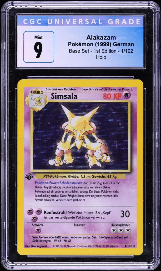 1999 #1 Simsala-Holo 1st Edition CGC 9 German Pokemon