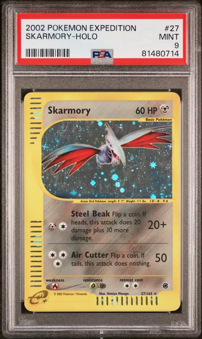 2002 #27 Skarmory-Holo PSA 9 Expedition Pokemon