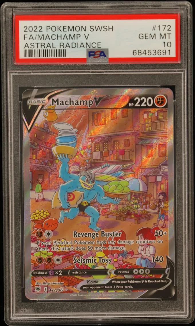 2022 #172 Full Art/Machamp V PSA 10 Sword & Shield Astral Radiance