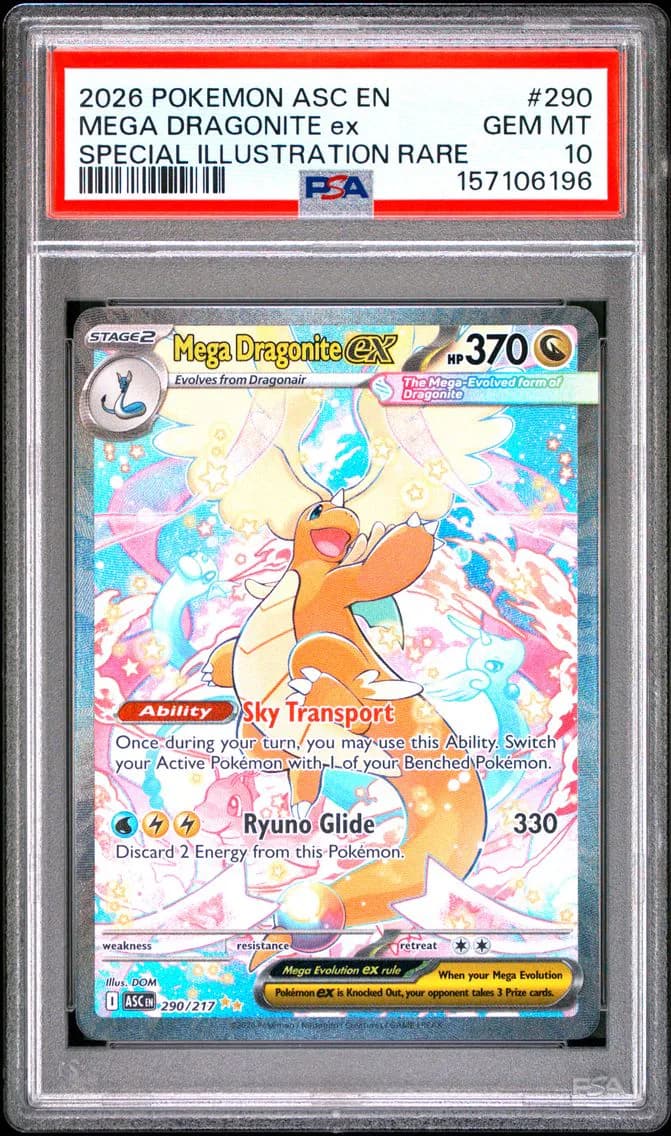 2026 #290 Mega Dragonite EX PSA 10 Asc EN-Ascended Heroes