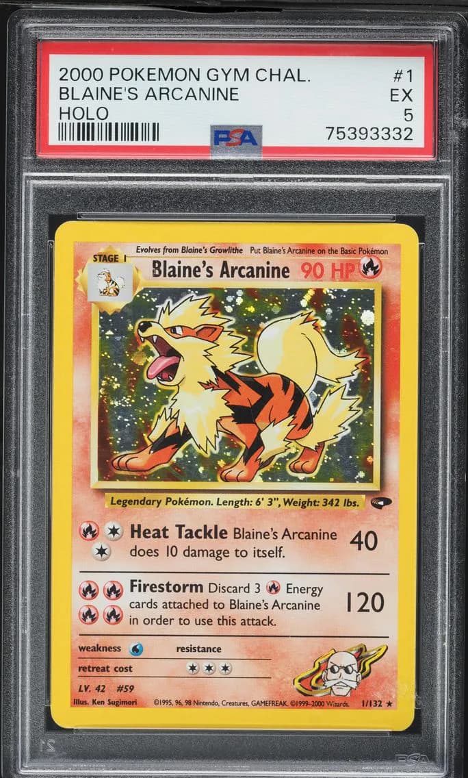Blaine's Arcanine slab