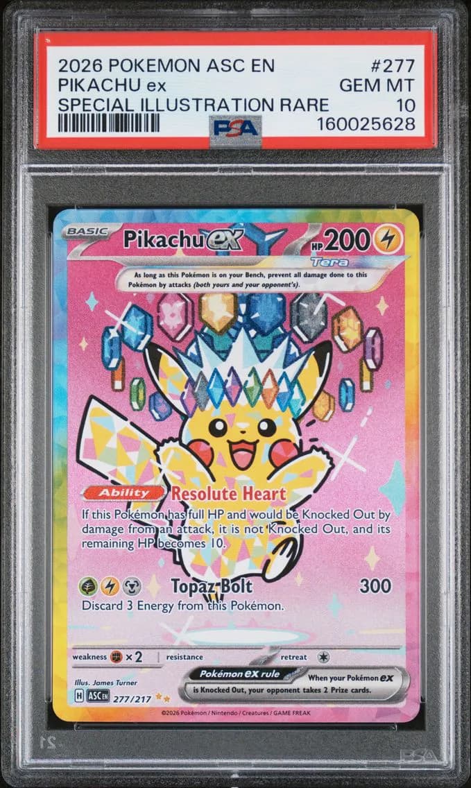 Pikachu ex slab