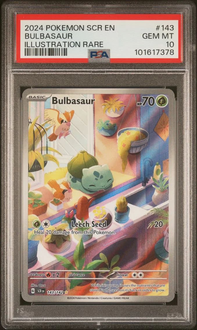 2024 #143 Bulbasaur PSA 10 Scr EN-Stellar Crown