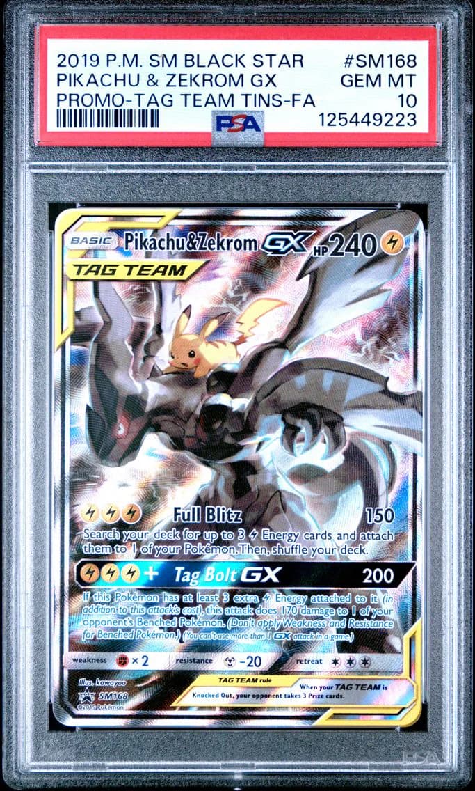 Pikachu & Zekrom-GX slab