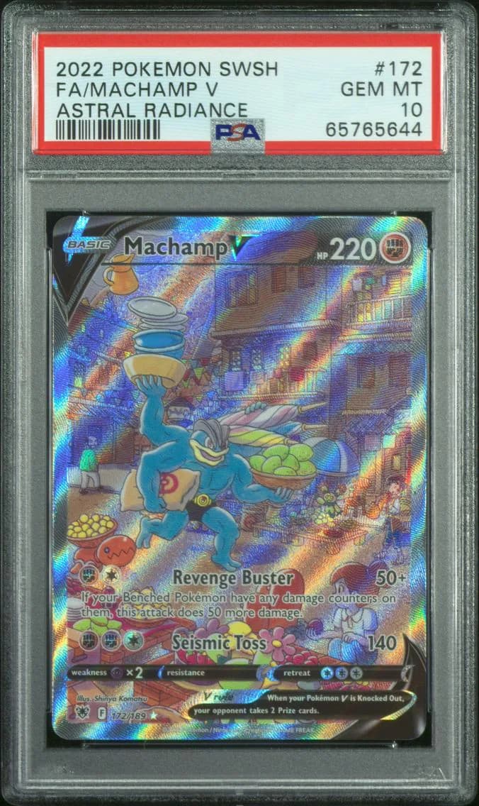 2022 #172 Full Art/Machamp V PSA 10 Sword & Shield Astral Radiance