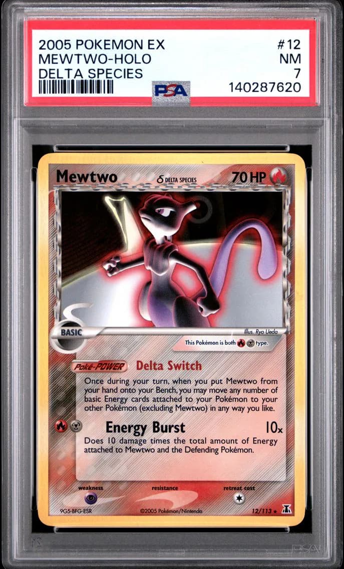 2005 #12 Mewtwo-Holo PSA 7 EX Delta Species Pokemon