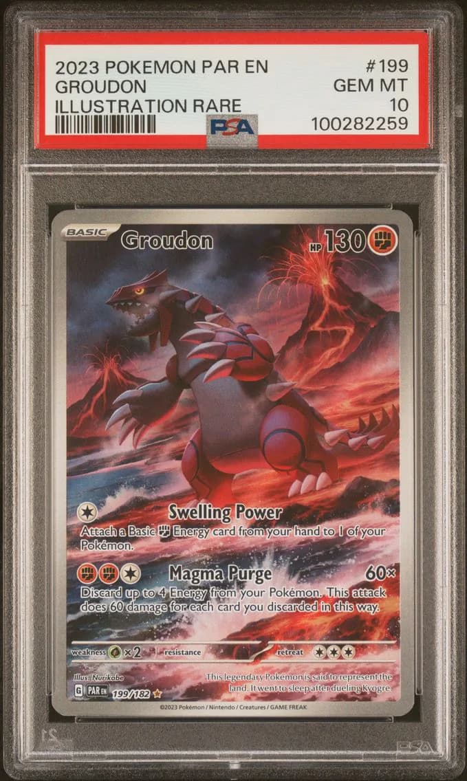 2023 #199 Groudon PSA 10 Par EN-Paradox Rift Pokemon