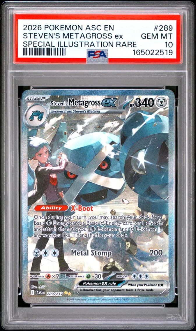 2026 #289 Steven's Metagross EX PSA 10 Asc EN-Ascended Heroes