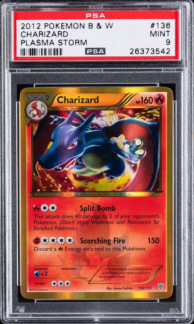 2013 #136 Charizard PSA 9 Black & White Plasma Storm Pokemon