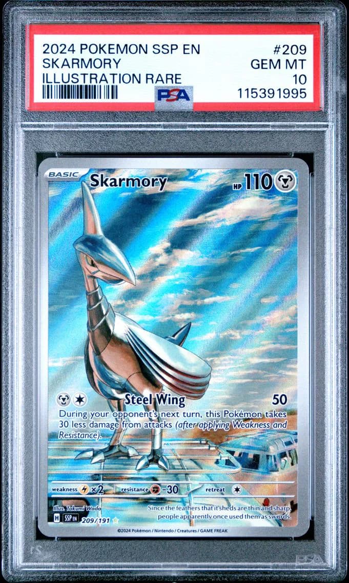 2024 #209 Skarmory PSA 10 Ssp EN-Surging Sparks