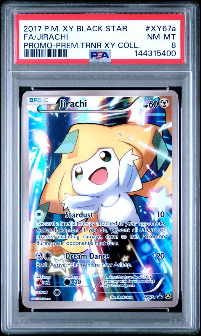 2017 #XY67a Full Art/Jirachi PSA 8 XY Black Star Promo