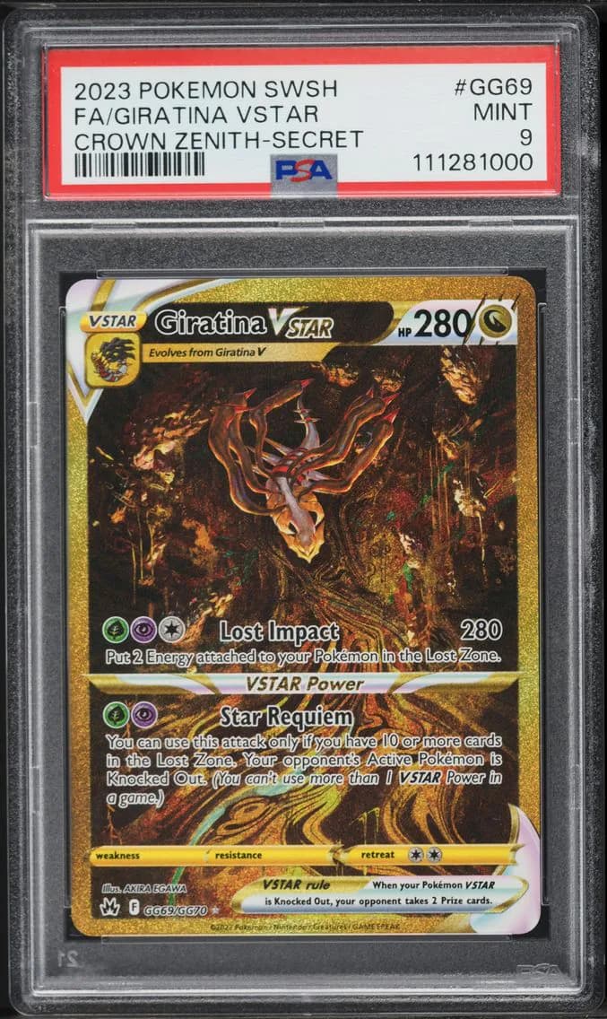 2023 #GG69 Full Art/Giratina Vstar PSA 9 Sword and Shield Crown Zenith Pokemon