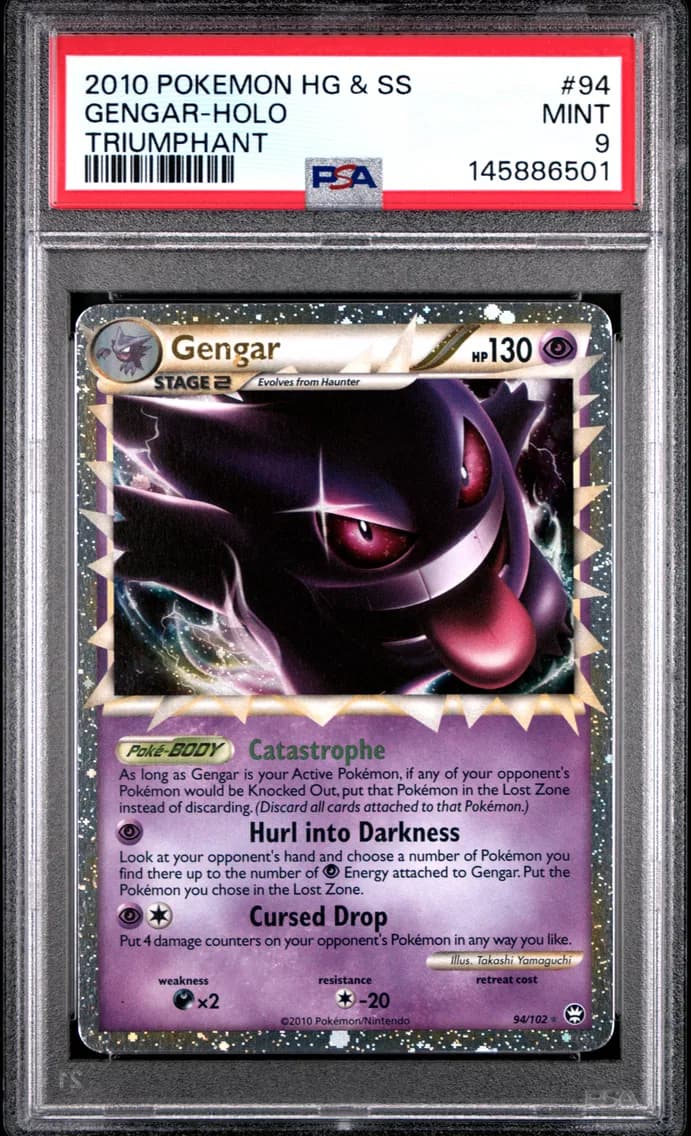 2010 #94 Gengar-Holo PSA 9 Heartgold & Soulsilver Triumphant