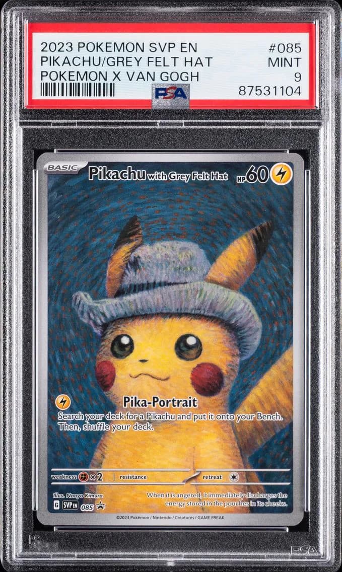 2023 #085 Pikachu With Grey Felt Hat PSA 9 Svp EN-SV Black Star Promo Pokemon