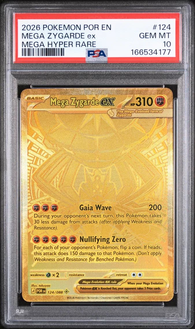 2026 #124 Mega Zygarde EX PSA 10 Por EN-Perfect Order