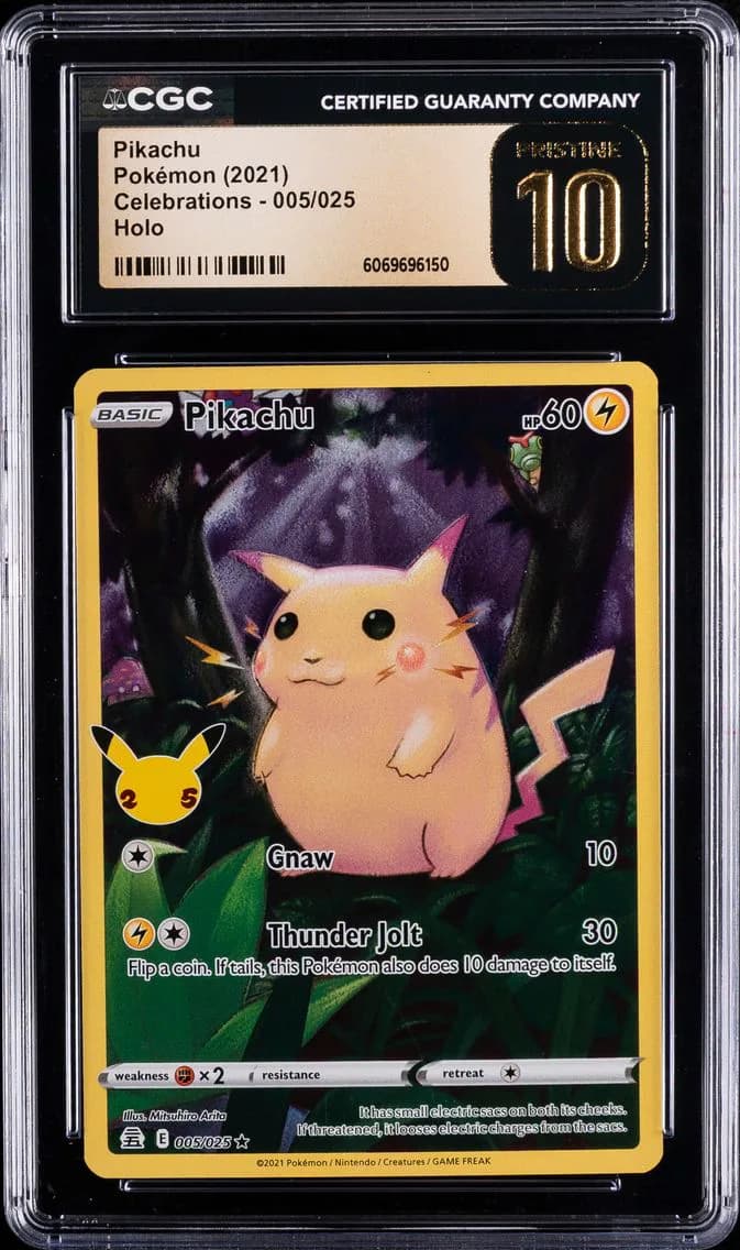 2021 #005 Full Art/Pikachu CGC 10 Pristine Celebrations Pokemon