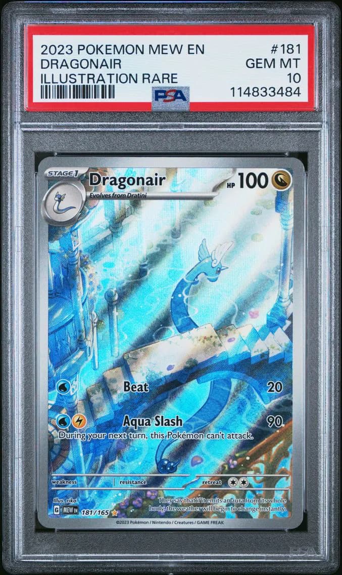 2023 #181 Dragonair PSA 10 Mew EN-151 Pokemon