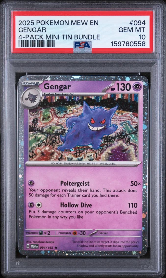 2025 #094 Gengar PSA 10 Mew EN-151