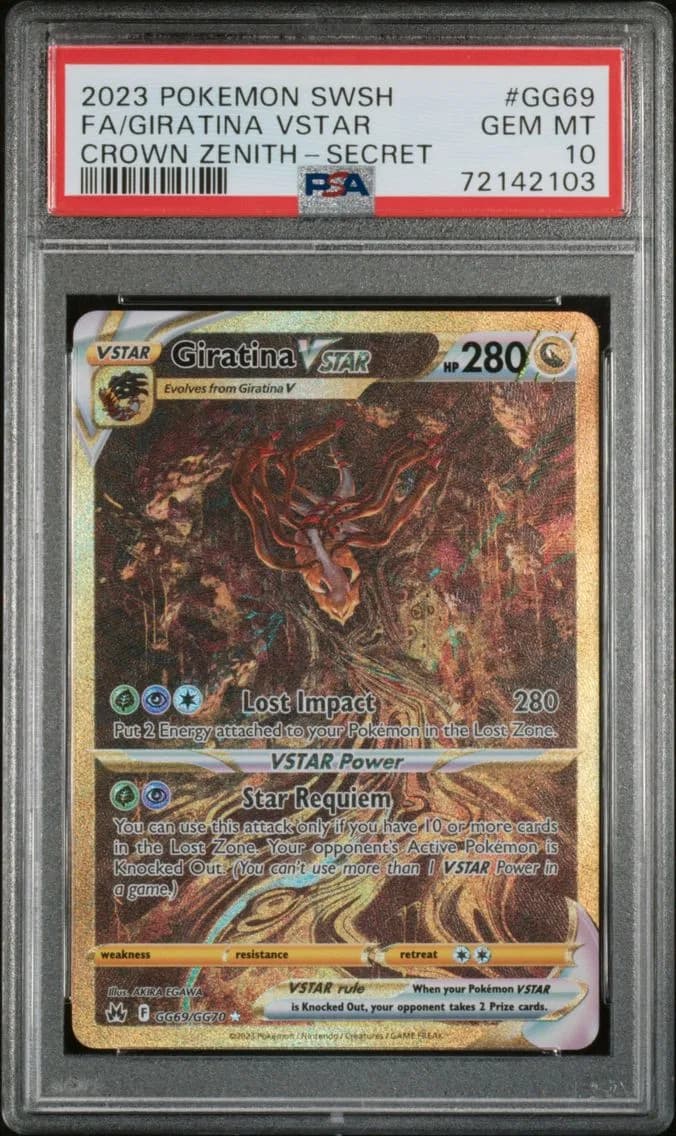 2023 #GG69 Full Art/Giratina Vstar PSA 10 Sword and Shield Crown Zenith