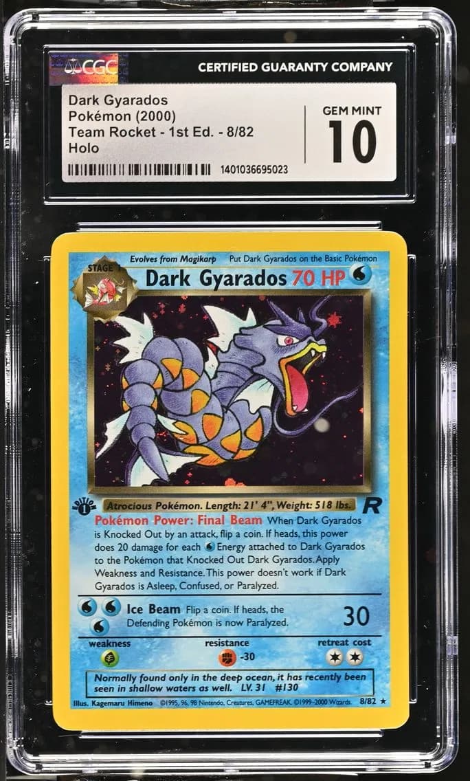 2000 #8 Dark Gyarados CGC 10 Team Rocket - 1st Edition - English