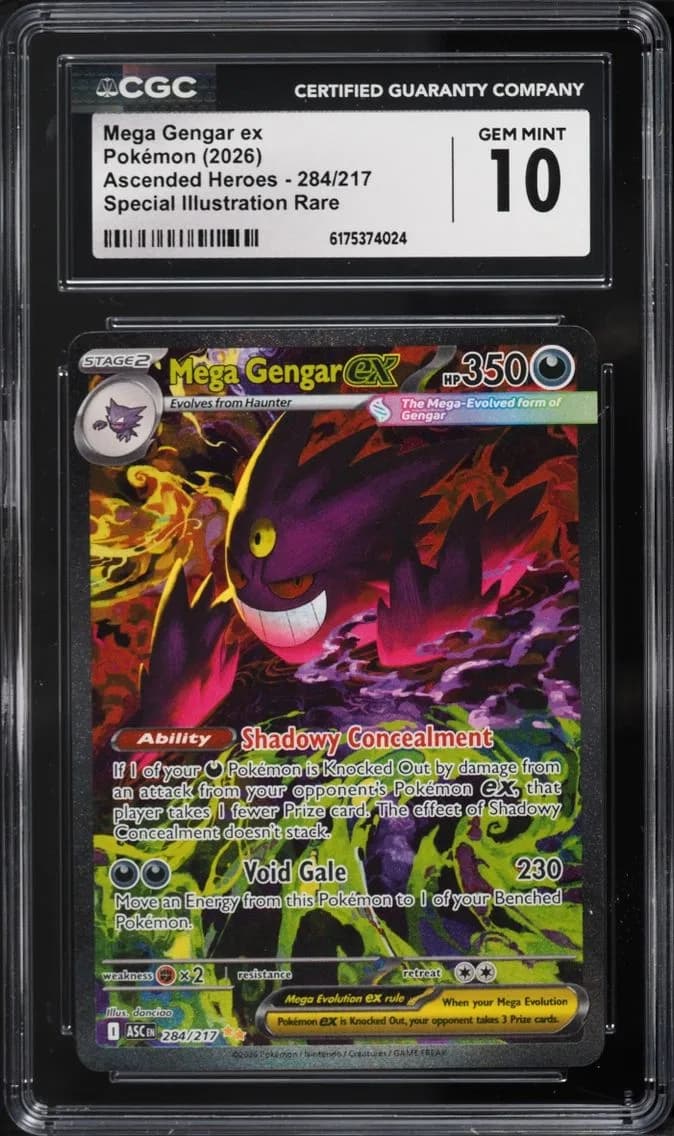 2026 Pokemon Mega Evolution Ascended Heroes SIR Mega Gengar ex #284 CGC 10 GEM MINT