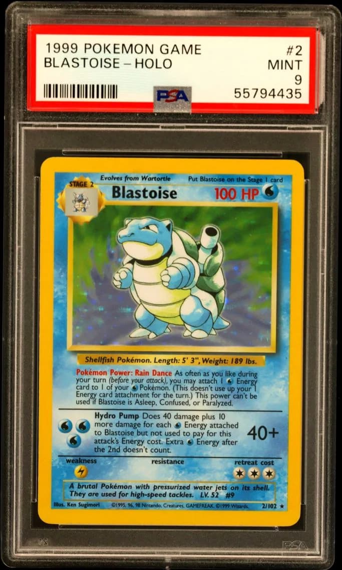 1999 #2 Blastoise-Holo PSA 9 Game