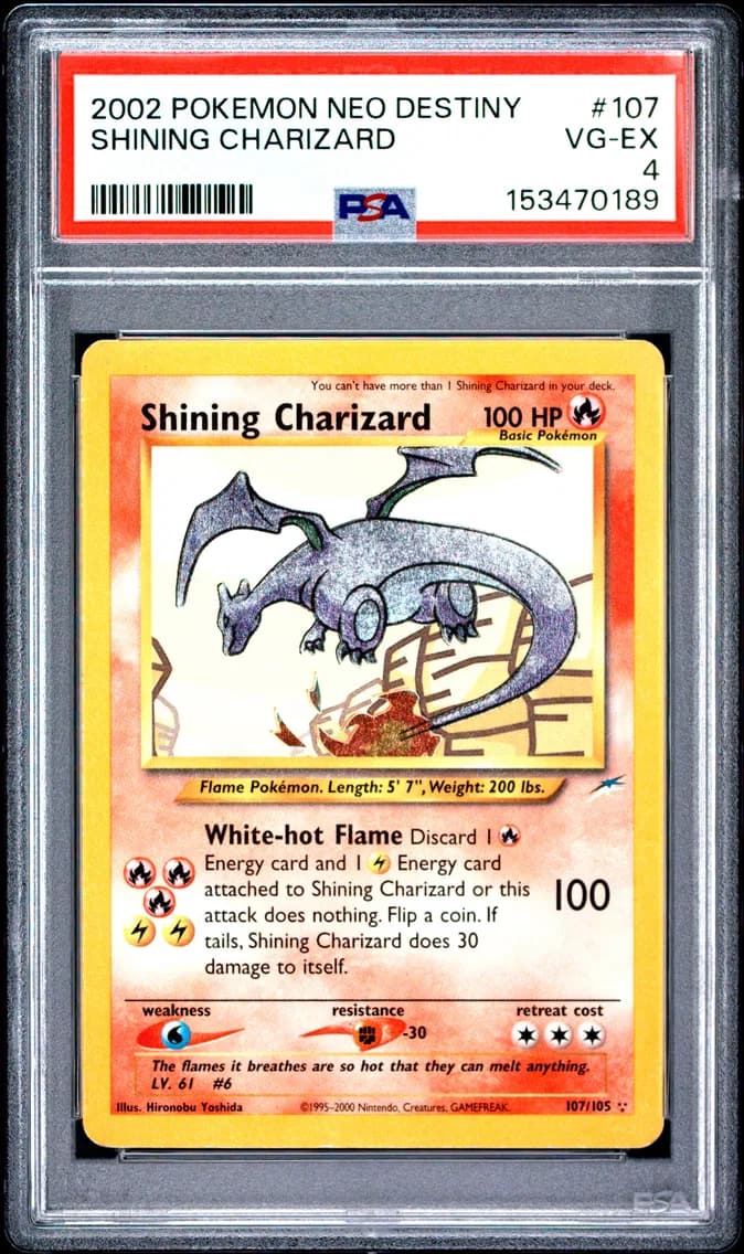 2002 #107 Shining Charizard PSA 4 Neo Destiny