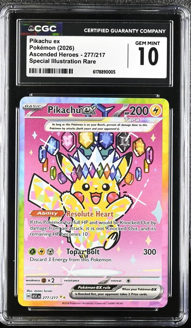 Pikachu ex slab