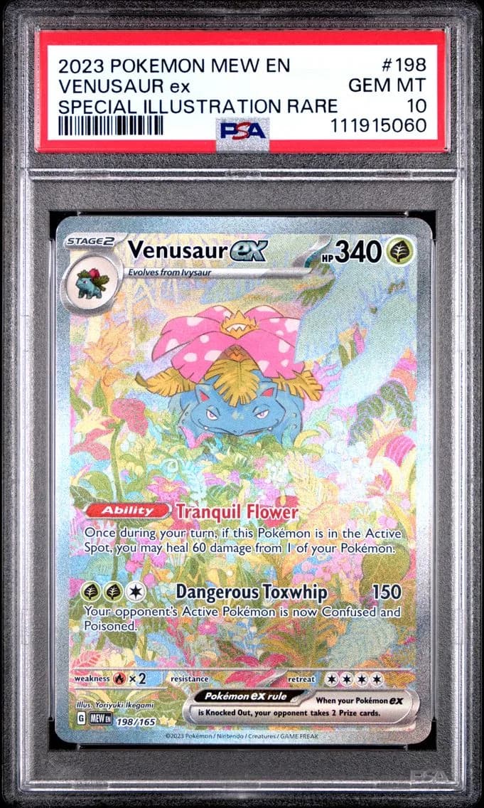 2023 #198 Venusaur EX PSA 10 Mew EN-151