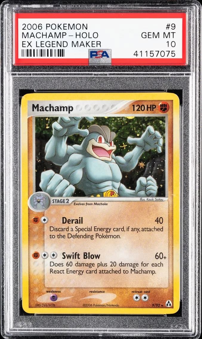 2006 #9 Machamp-Holo PSA 10 EX Legend Maker Pokemon