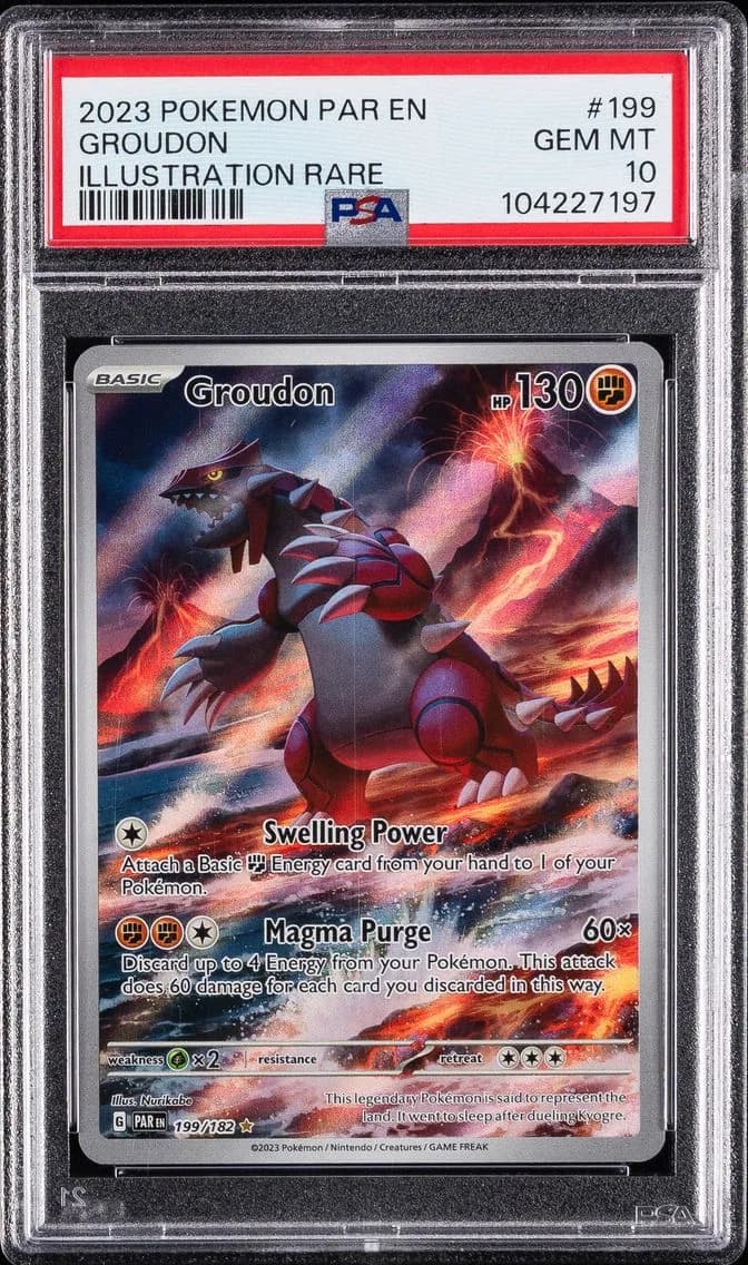 2023 #199 Groudon PSA 10 Par EN-Paradox Rift Pokemon